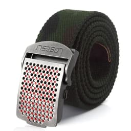 SupSindy Men Canvas Belt Luxury Hollow Metal Buckle Army Military Tactical Belts for Men Jeans Waistband Soldier Male Strap