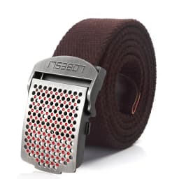 SupSindy Men Canvas Belt Luxury Hollow Metal Buckle Army Military Tactical Belts for Men Jeans Waistband Soldier Male Strap