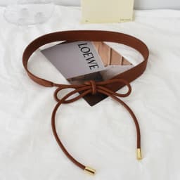 2024 Adjustable PU Leather Ladies Dress Belts Skinny Thin Women Waist Belts Strap Gold Color Buckle Female Belts Pasek Damski