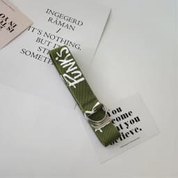 Korean Letter Canvas Belt Student Harajuku Pant Strap Double D-Ring Buckle Casual Unisex Waistband For Jeans Tactical Belts