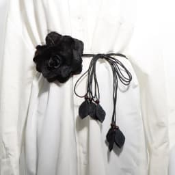 2024 Casual Wild Chiffon Big Flower Lady Thin Belt Sweet Tassel Braid Decoration Elegant Handmade Flower Fine Women Dress Belt