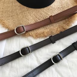 Fashion PU Leather Belt For Women Men Simple Pin Buckle Jeans Belts Clothes Decorative Korean Waistband Girdles Strap Black Belt