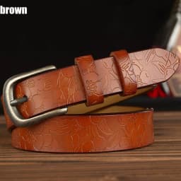 Length:110-120cm Women Genuine Leather Belt Female Waistband Designer Belt Pin Buckle Belt Width:2.8cm