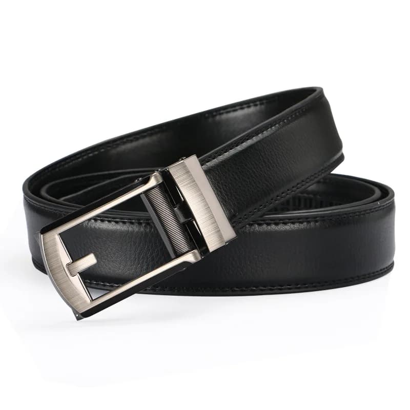 Automatic Leather Belt - Real Leather Ratchet Belt in 30mm or 3cm width - Men Leather Belt with Auto Lock Buckle