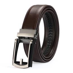 Automatic Leather Belt - Real Leather Ratchet Belt in 30mm or 3cm width - Men Leather Belt with Auto Lock Buckle
