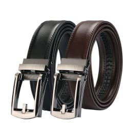 Automatic Leather Belt - Real Leather Ratchet Belt in 30mm or 3cm width - Men Leather Belt with Auto Lock Buckle