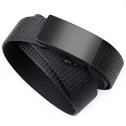 Men's Belt Outdoor Leisure Sports Belt Toothless Quick Release Automatic Buckle Quality Black Outdoor Belt Military Training