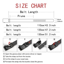 Men's Belt Outdoor Leisure Sports Belt Toothless Quick Release Automatic Buckle Quality Black Outdoor Belt Military Training