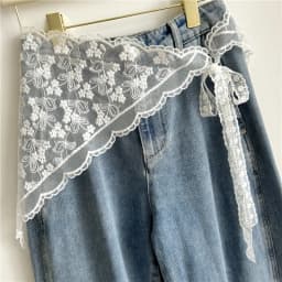 Triangle Scarf Towel Fart Curtain Belt Women's Skirt Tassel Waist Rope Lace Jeans Accessories Lace Skirt Waist Belts Rope