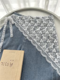 Triangle Scarf Towel Fart Curtain Belt Women's Skirt Tassel Waist Rope Lace Jeans Accessories Lace Skirt Waist Belts Rope