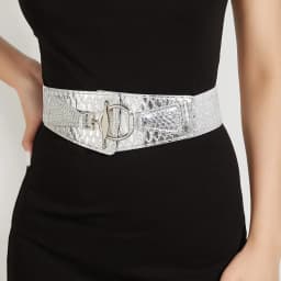 5x68cm Fashion Women Gold Silver PU Leather Elastic Cummerbunds Female Dress Corsets Waistband Decoration Stretch Wide Belt