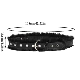 PU Belts Y2K Punk Waistband Women Fashion Plush Belt Faux Fur Waist Belt Pin Buckle Jeans Decor Belt Spice Girl Casual Strap