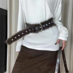 PU Belts Y2K Punk Waistband Women Fashion Plush Belt Faux Fur Waist Belt Pin Buckle Jeans Decor Belt Spice Girl Casual Strap