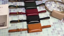 Genuine Leather Women's Thin Waistband Small Girdle Bag With Belt Korean Simple All-Match Decorative Dress Jeans Waist Belt