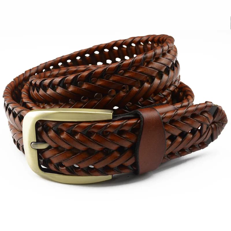 New Belt Men Women Belts Luxury Genuine Leather Braided Real Cow Skin Straps Men All-Matching Simple Fashionable Tide Belts