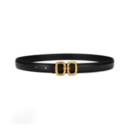 DINISITON New Women's Belt Classic Gold Pin Buckle Belt Fashion PU Leather Premium Feeling Pant Belts