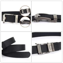 Fashion Metal Automatic Buckle Canvas Belt For Men Thick Tough Nylon Waistband Outdoor Cowboy Jeans Pants Tactical Belts Hiking