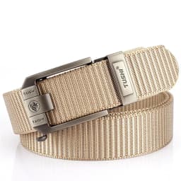 Fashion Metal Automatic Buckle Canvas Belt For Men Thick Tough Nylon Waistband Outdoor Cowboy Jeans Pants Tactical Belts Hiking