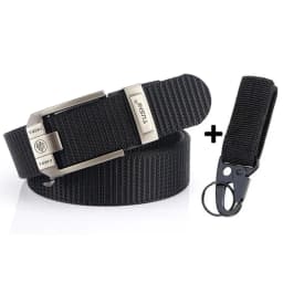 Fashion Metal Automatic Buckle Canvas Belt For Men Thick Tough Nylon Waistband Outdoor Cowboy Jeans Pants Tactical Belts Hiking