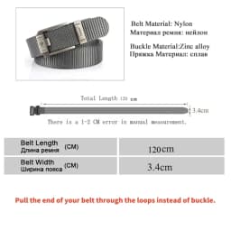 Fashion Metal Automatic Buckle Canvas Belt For Men Thick Tough Nylon Waistband Outdoor Cowboy Jeans Pants Tactical Belts Hiking