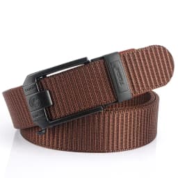Fashion Metal Automatic Buckle Canvas Belt For Men Thick Tough Nylon Waistband Outdoor Cowboy Jeans Pants Tactical Belts Hiking