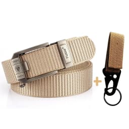 Fashion Metal Automatic Buckle Canvas Belt For Men Thick Tough Nylon Waistband Outdoor Cowboy Jeans Pants Tactical Belts Hiking