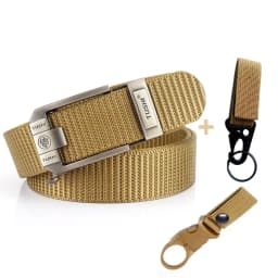 Fashion Metal Automatic Buckle Canvas Belt For Men Thick Tough Nylon Waistband Outdoor Cowboy Jeans Pants Tactical Belts Hiking