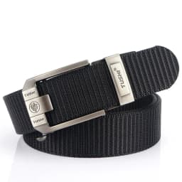 Fashion Metal Automatic Buckle Canvas Belt For Men Thick Tough Nylon Waistband Outdoor Cowboy Jeans Pants Tactical Belts Hiking