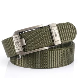 Fashion Metal Automatic Buckle Canvas Belt For Men Thick Tough Nylon Waistband Outdoor Cowboy Jeans Pants Tactical Belts Hiking