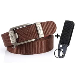 Fashion Metal Automatic Buckle Canvas Belt For Men Thick Tough Nylon Waistband Outdoor Cowboy Jeans Pants Tactical Belts Hiking