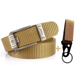 Fashion Metal Automatic Buckle Canvas Belt For Men Thick Tough Nylon Waistband Outdoor Cowboy Jeans Pants Tactical Belts Hiking