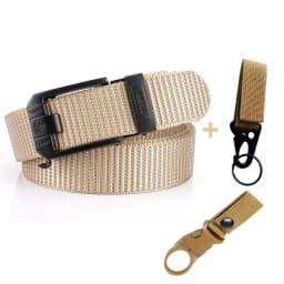 Fashion Metal Automatic Buckle Canvas Belt For Men Thick Tough Nylon Waistband Outdoor Cowboy Jeans Pants Tactical Belts Hiking