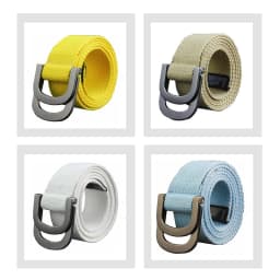 Maikun Men's Canvas Belts for Women Tactical Belt for Military Jeans Double Ring Buckle Belts