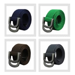 Maikun Men's Canvas Belts for Women Tactical Belt for Military Jeans Double Ring Buckle Belts