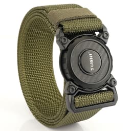 TUSHI Genuine Tactical Belt Quick Release Outdoor Military Belt Soft Real Nylon Sports Accessories Men and Women Black Belt