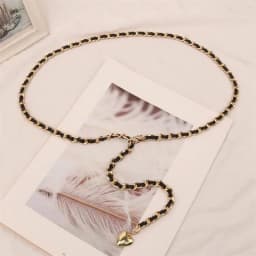 Fashion Chain Belt Female Waist Metal Belts For Women Luxury Tassel Thin Waistband Dress Coat Adjustable Corset