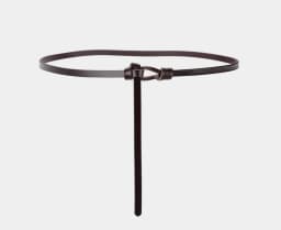 1cm High Quality Real Cowskin Leather Belt Fashion Knot Buckle Retro Ladies Thin Belts for Women Wild Jumpsuit Ladies Ceinture