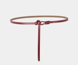1cm High Quality Real Cowskin Leather Belt Fashion Knot Buckle Retro Ladies Thin Belts for Women Wild Jumpsuit Ladies Ceinture