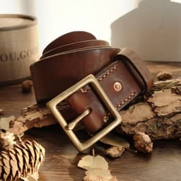 Deepeel 38/43mm Fashion Perforated Belt Genuine Leather Belts for Men High Quality Vintage Pin Buckle Jeans Waistband Accessory