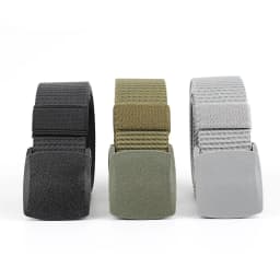 3.8x125cm Black Grey Navy Green Nylon Canvas Belt With Plastic Buckle For Men And Women Outdoor Working Tactical Waistband