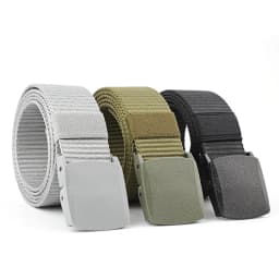 3.8x125cm Black Grey Navy Green Nylon Canvas Belt With Plastic Buckle For Men And Women Outdoor Working Tactical Waistband