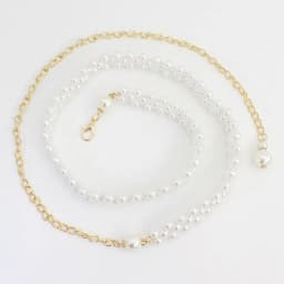 Fashion Adjustable Acrylic Pearl Belt Women Ladies Metal Thin Chain Belt Slim Body Chains Straps Dress Skirt Elastic Waistband