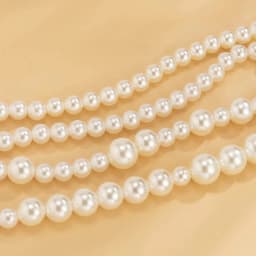 Women's Elegant Immitation Pearl Waist Chains Sexy Double Layers Beads Shell Metal Chain Belt Hot Trendy Body Chain Jewelry