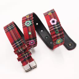 Women's Y2k Belt With Plaid Denim Jeans Decoration Dopamine Belt Accessories For American Hot Girl