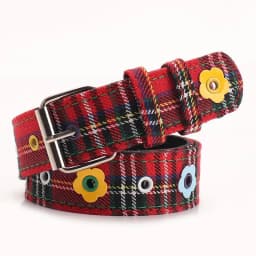 Women's Y2k Belt With Plaid Denim Jeans Decoration Dopamine Belt Accessories For American Hot Girl