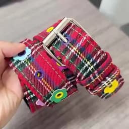 Women's Y2k Belt With Plaid Denim Jeans Decoration Dopamine Belt Accessories For American Hot Girl