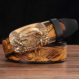 Men's Leather Belts for Men Genuine Leather Ratchet Belt Automatic Buckle Wide:35mm Men Automatic Buckle Belt
