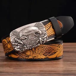 Men's Leather Belts for Men Genuine Leather Ratchet Belt Automatic Buckle Wide:35mm Men Automatic Buckle Belt