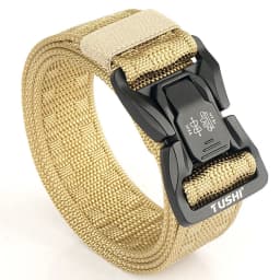 TUSHI Men's Tactical Belt Army Outdoor Hunting Tactical Military Canvas Multi Function Combat Survival High Quality Marine Corps