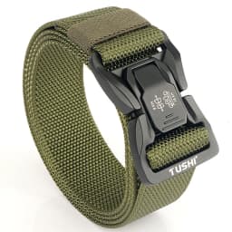 TUSHI Men's Tactical Belt Army Outdoor Hunting Tactical Military Canvas Multi Function Combat Survival High Quality Marine Corps